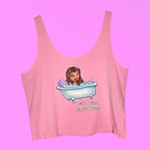 Cakeworthy x Bratz Pink So Busy Crop Tank Top Size 3XL
